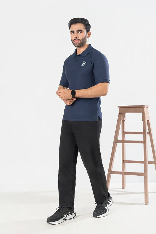 Picture of SA Pret - Navy Blue Polo Shirt - Available at Raja Sahib