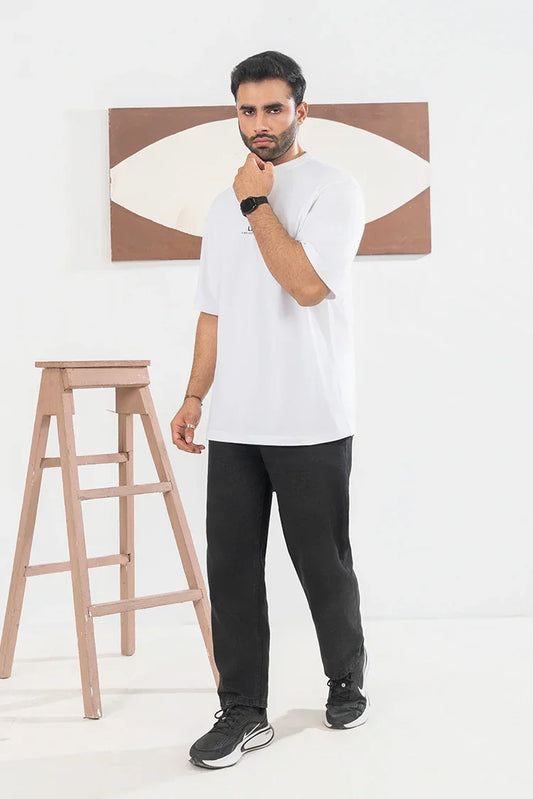 Picture of SA Pret - White Oversized T Shirt - Available at Raja Sahib