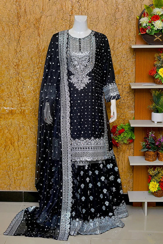 Saira Sultana - Lehanga Collection - Aleena - Black