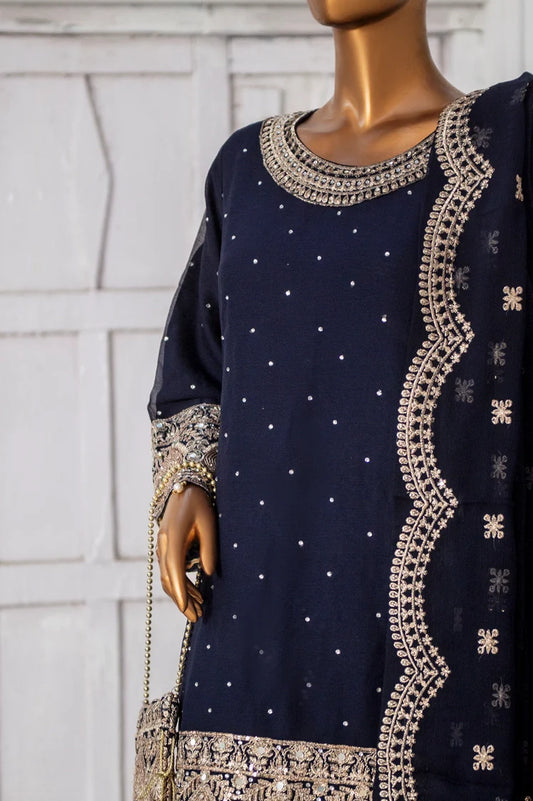 Saira Sultana - Gharara Collection - Haniya - Navy Blue