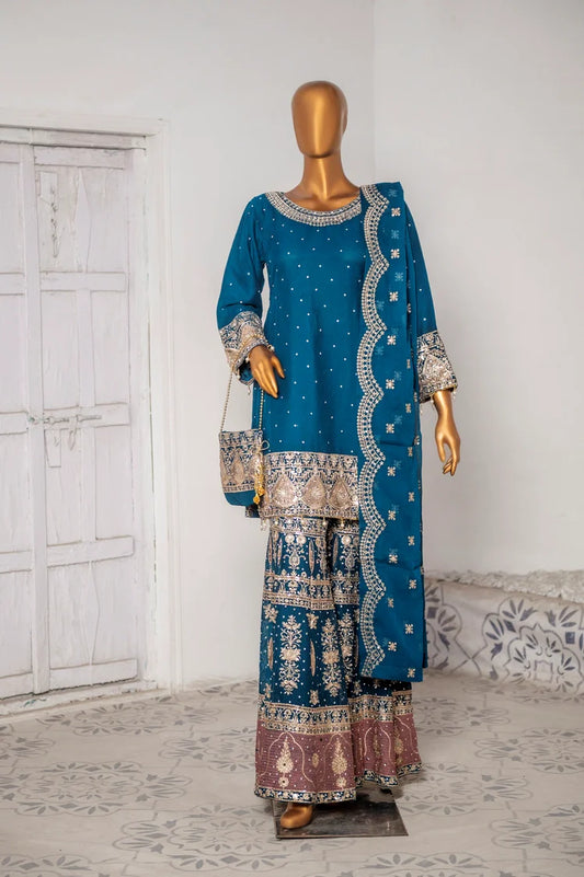 Saira Sultana - Gharara Collection - Haniya - Teal