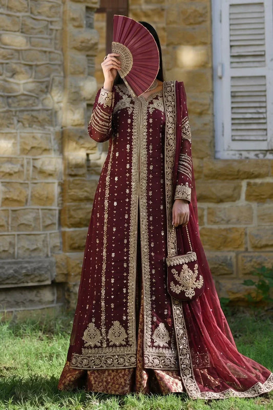 Saira Sultana - Parizah - Mahroon - 4 Piece