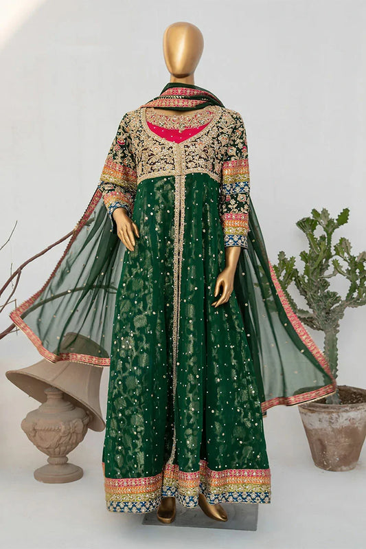 Saira Sultana - Andaaz - Sumaira - Bottle Green