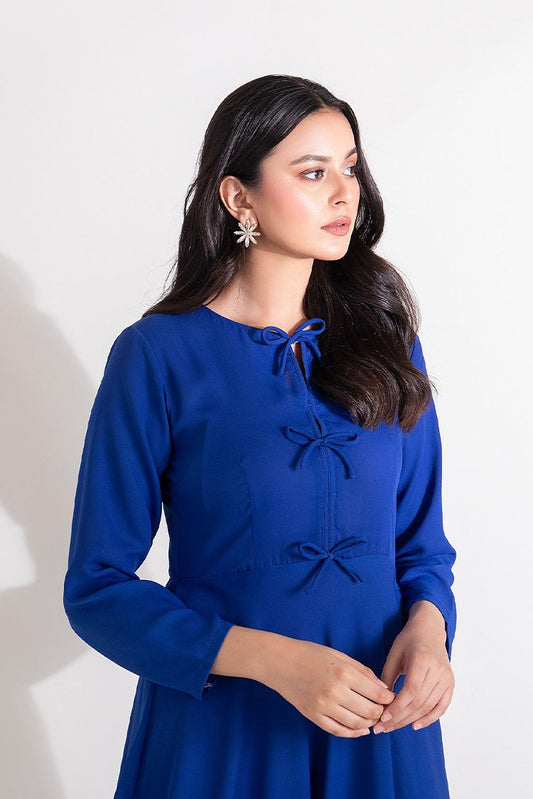 Picture of <!--aca-->The Slay Wear - Western Top - Sapphire Dress - Available at Raja Sahib