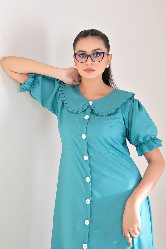 Picture of <!--bqb-->The Slay Wear - Western Top - Sea Shell Dress - Available at Raja Sahib