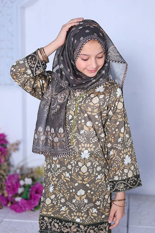 Suntex Fabrics - Printed Lawn Chikankari Embroidered Suit - 3 Piece