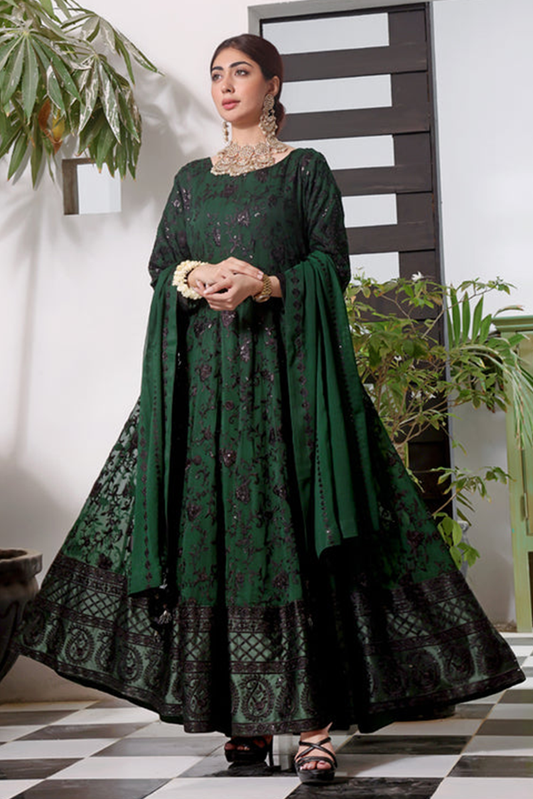 Picture of <!--bwz-->Abaan Zohan - Siyaah Collection - Kaai Green & Black - Available at Raja Sahib