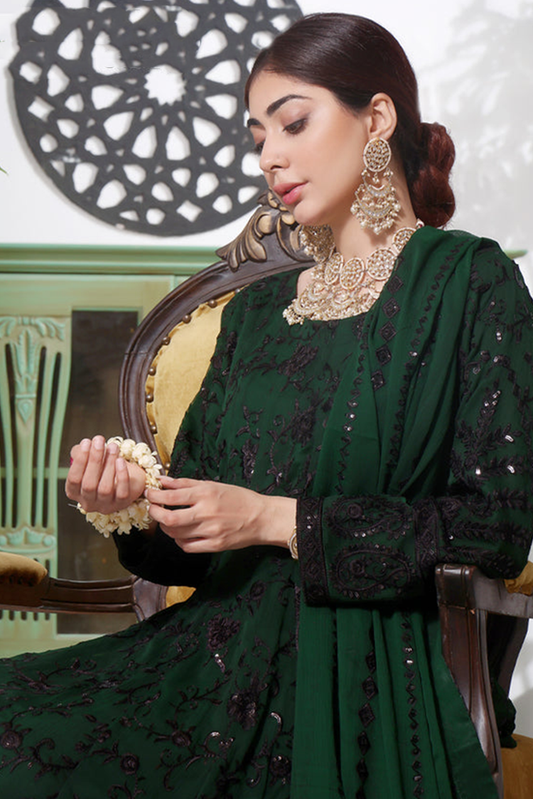 Picture of <!--bwz-->Abaan Zohan - Siyaah Collection - Kaai Green & Black - Available at Raja Sahib