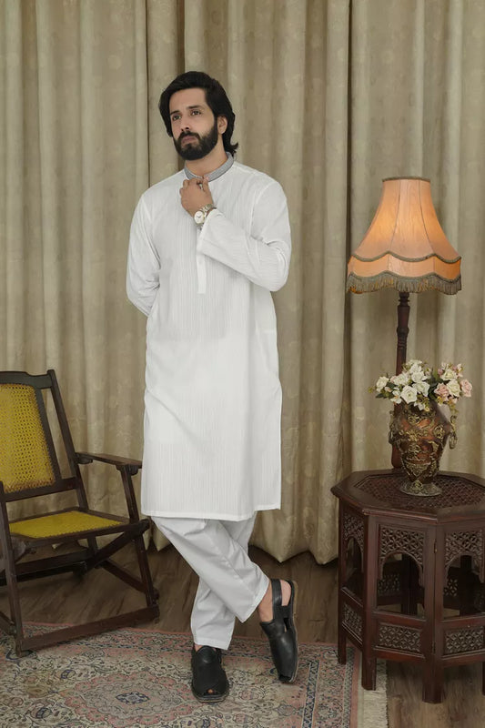 Maqsood Garments - Lawn Men's Kurta - White