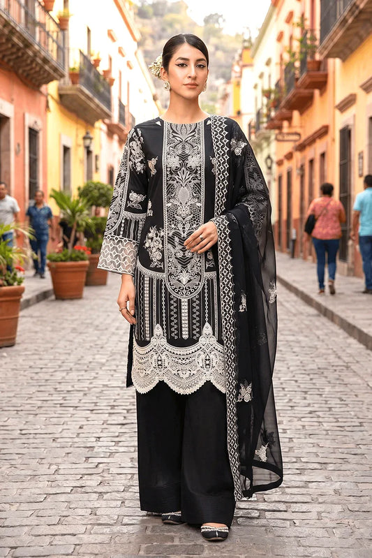 Maherposh - Luxury Festive Embroidered Lawn Suit - 3 Piece