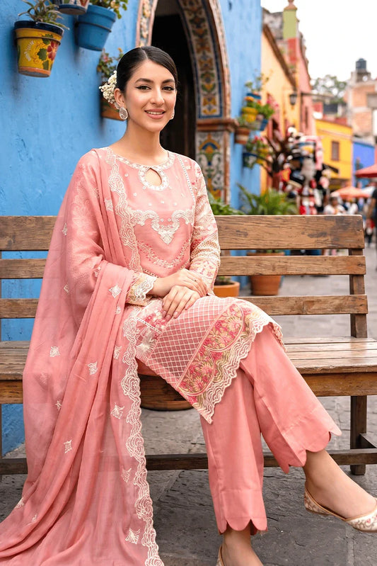 Maherposh - Luxury Festive Embroidered Lawn Suit - 3 Piece