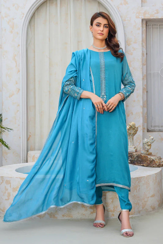 Picture of <!--bvq-->Emeralds - Embroidered Chiffon Festive Pret - Tabeer - Available at Raja Sahib