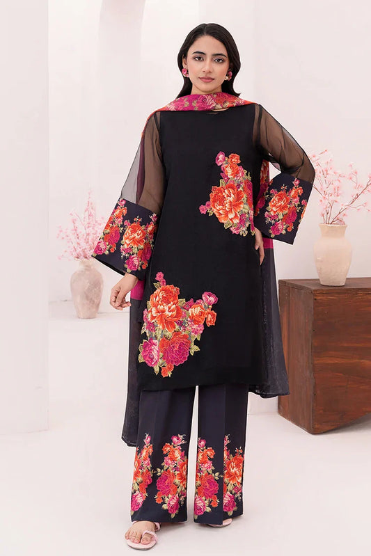 Picture of Stitch Vibes - Ebon Glow Dress - VMZ2980 - Available at Raja Sahib