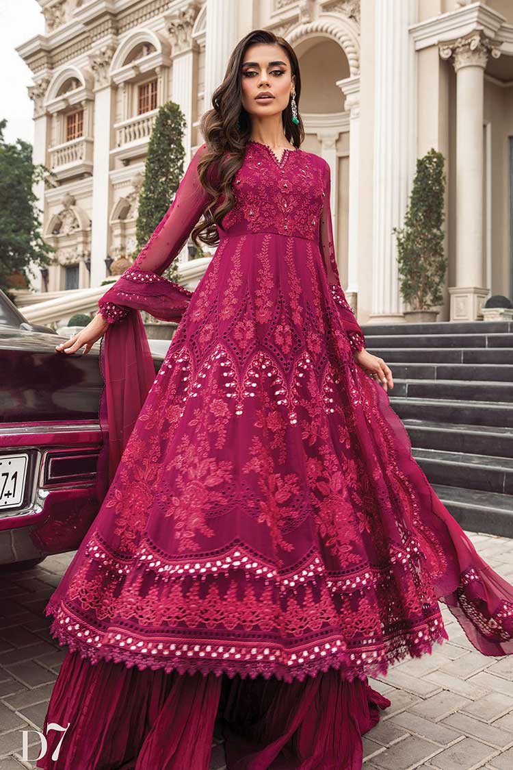 Maria B - Design 07 Pure Silk Chiffon Collection  Raja Sahib Intl