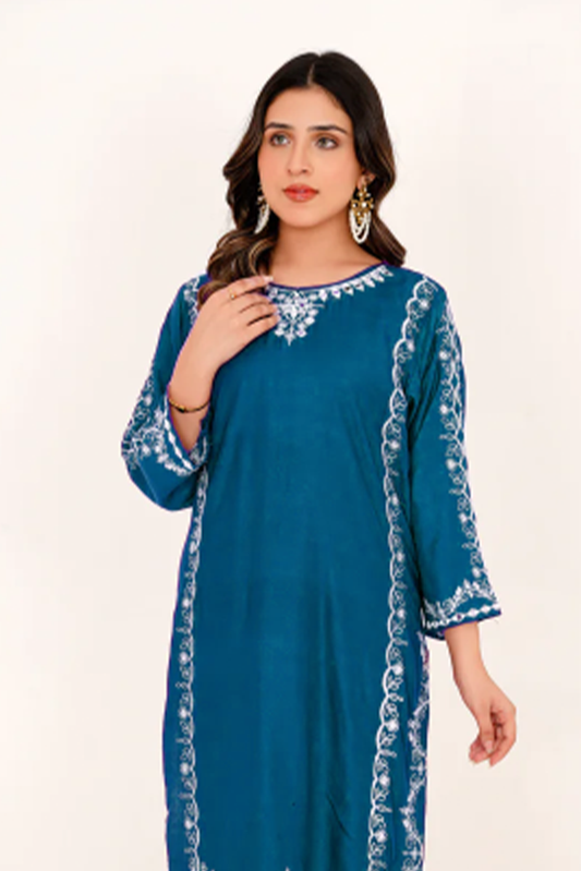 Damask - Embroidered Winter Pret Collecion - 2 PC - Zaib