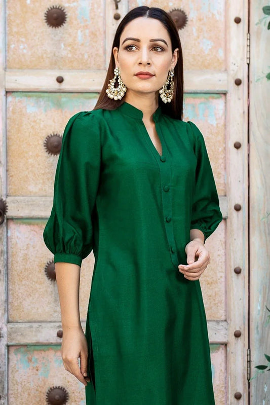 Zeek - Green Katan Silk Set - D2011