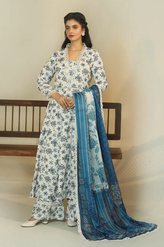 Ziara - Medow Fressia - Unstitched - 3 PC - Leila