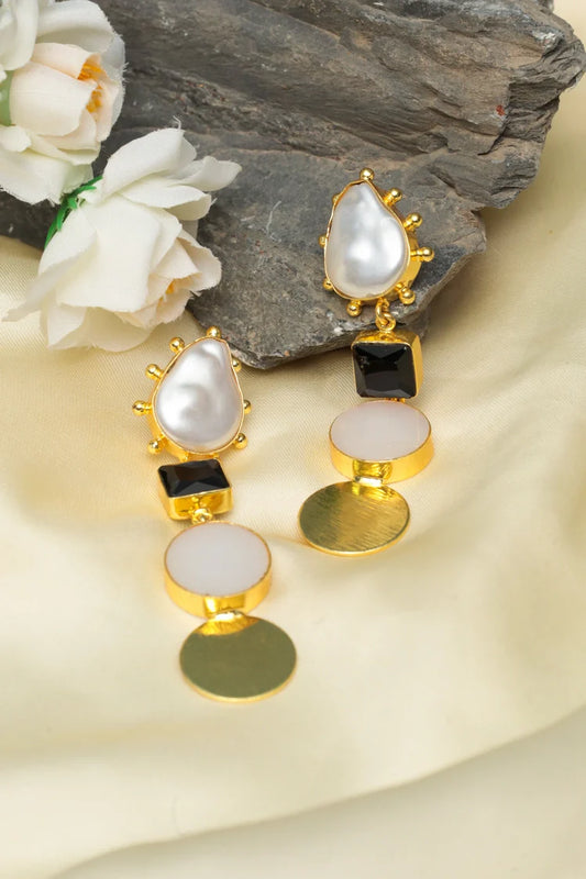 Zehnaz - Baroque Elegance Drop Earrings