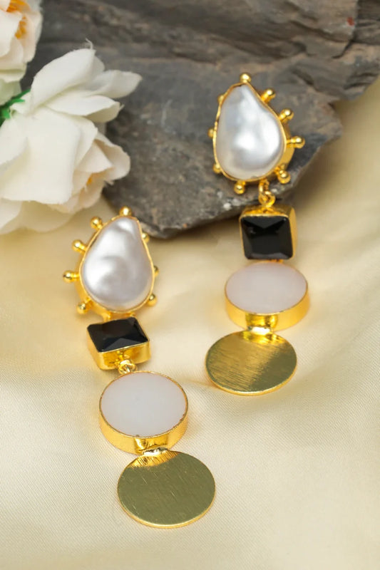 Zehnaz - Baroque Elegance Drop Earrings