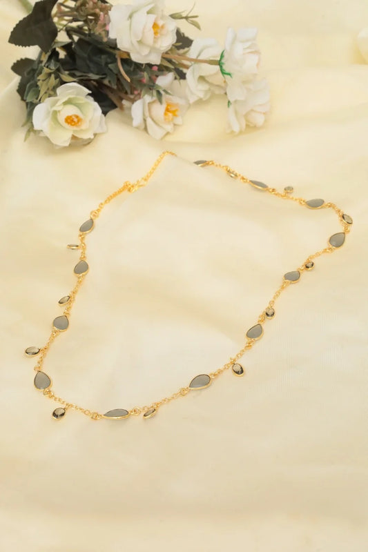 Zehnaz - Gray Elegance Necklace