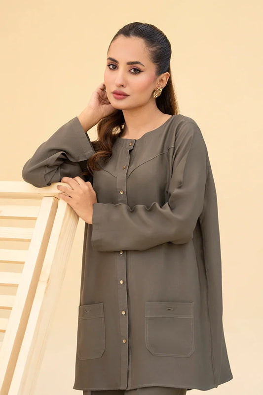 Zarlay - Olive Cotton Silk - 2 Piece