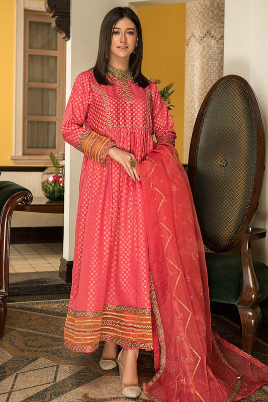 Ellena - 3-PC Stitched Jacquard Lawn Suit