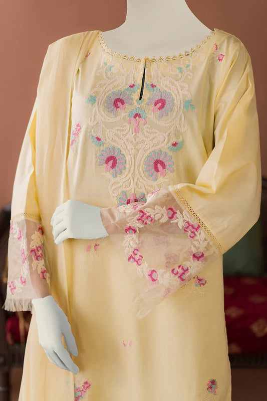 Picture of Zaira & Mahnoor - 3 PC - Lemon - Available at Raja Sahib