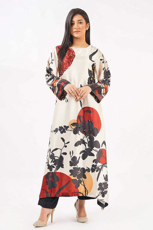 Ellena - 1-PC Stitched Soft Crepe Shirt