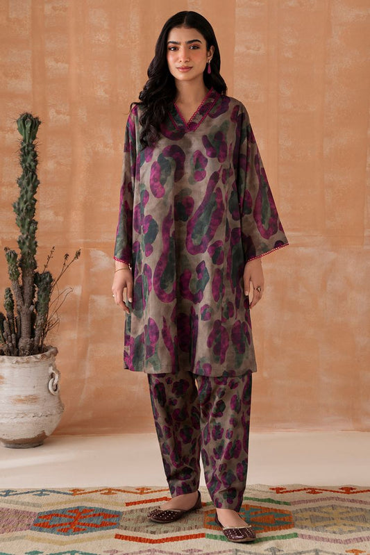 Digital Printed Textured Lawn Suit P1042 - 2 Piece