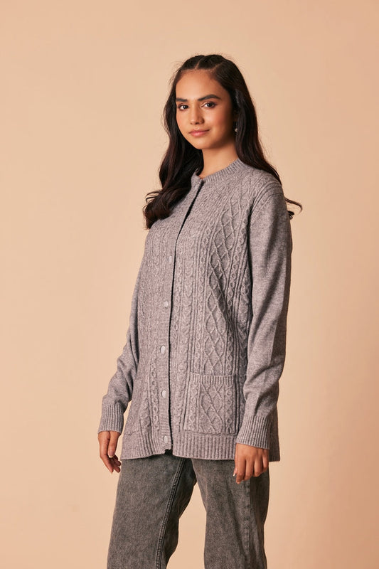 Ellena - Round Neck Cardigan Sweater