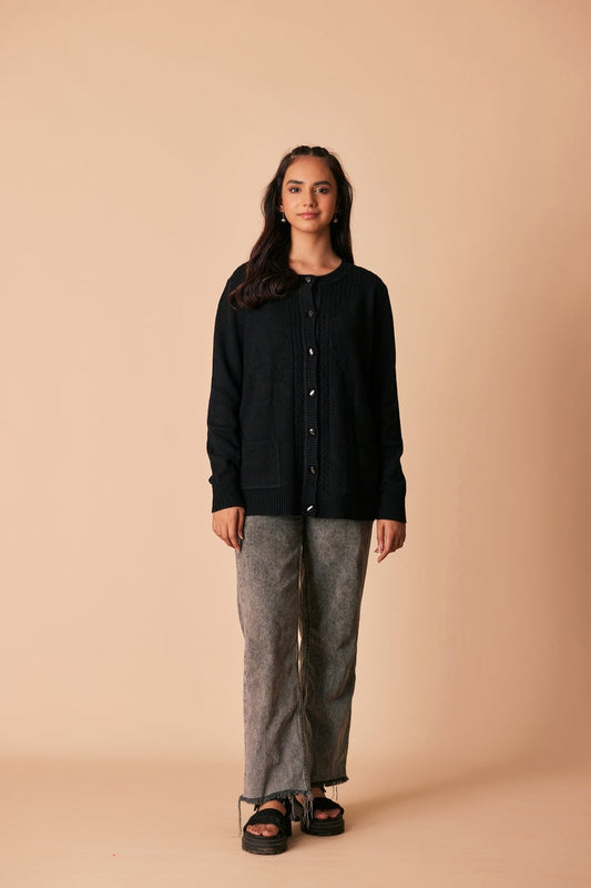 Ellena - Round Neck Cardigan Sweater