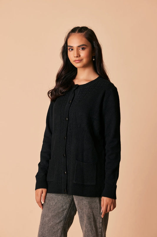 Ellena - Round Neck Cardigan Sweater