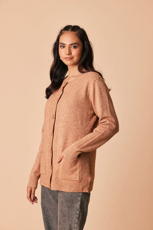 Ellena - Round Neck Cardigan Sweater
