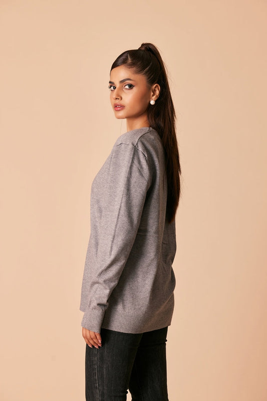 Ellena - V-Neck Pullover Sweater
