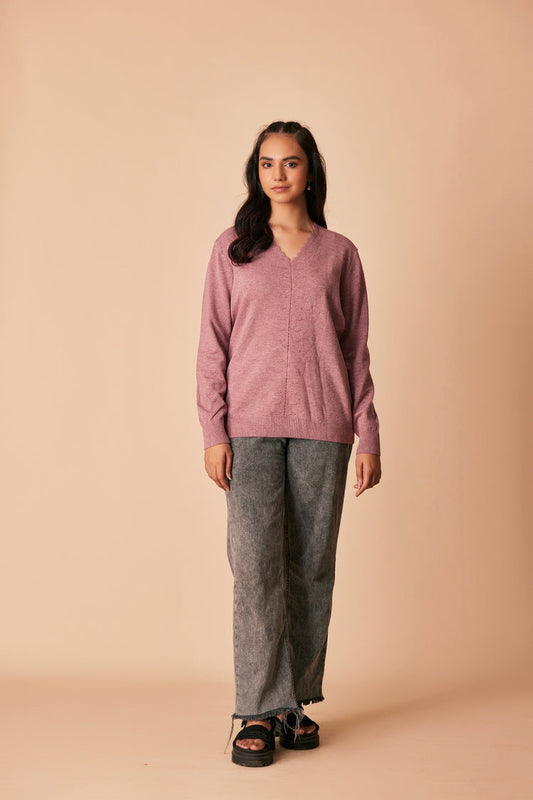 Ellena - V-Neck Pullover Sweater