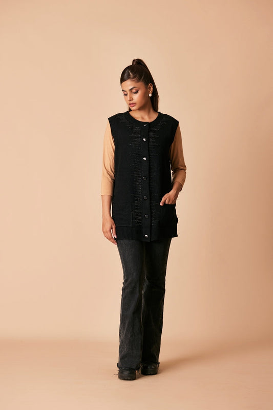 Ellena - Round Neck Cardigan Sweater