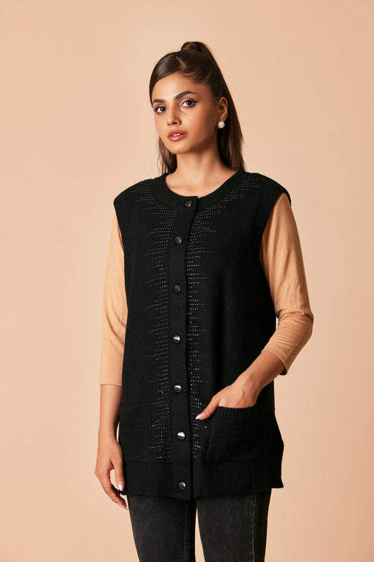 Ellena - Round Neck Cardigan Sweater