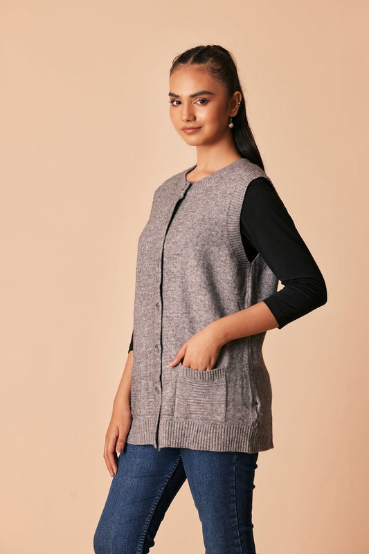 Ellena - Round Neck Cardigan Sweater