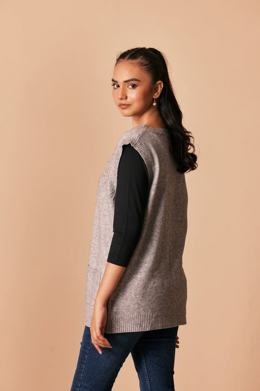 Ellena - Round Neck Cardigan Sweater