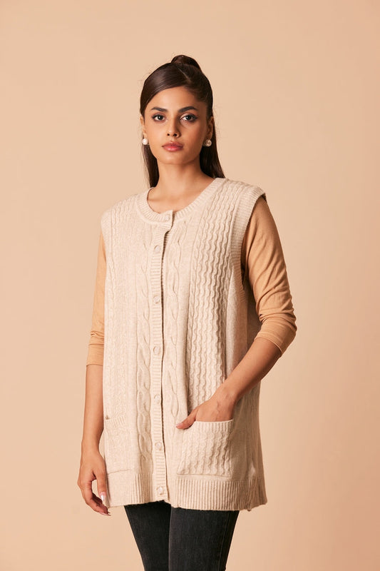 Ellena - Round Neck Cardigan Sweater