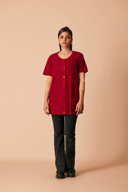 Ellena - Round Neck Cardigan Sweater
