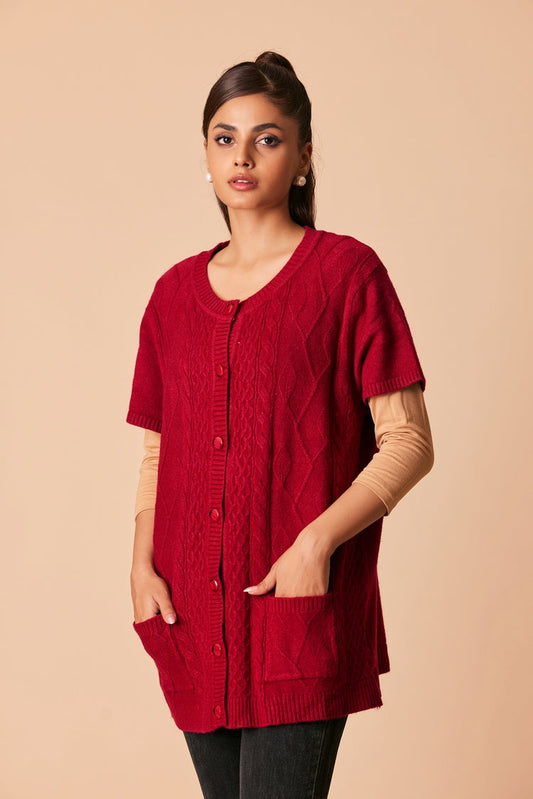 Ellena - Round Neck Cardigan Sweater