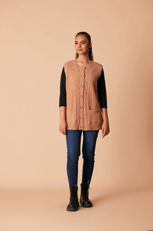 Ellena - Round Neck Cardigan Sweater