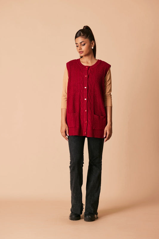 Ellena - Round Neck Cardigan Sweater