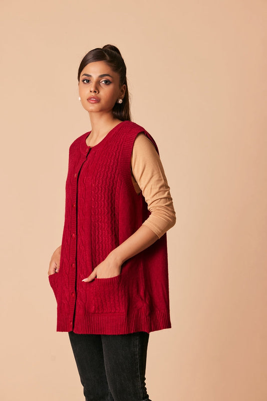 Ellena - Round Neck Cardigan Sweater