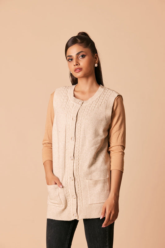 Ellena - Round Neck Cardigan Sweater