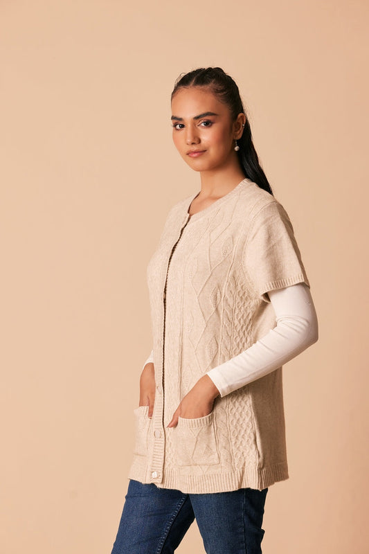 Ellena - Round Neck Cardigan Sweater