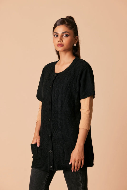 Ellena - Round Neck Cardigan Sweater