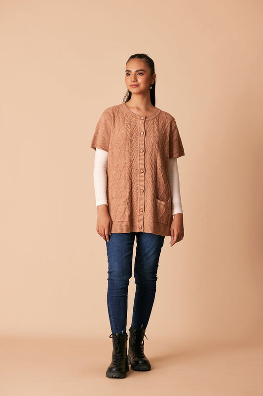 Ellena - Round Neck Cardigan Sweater