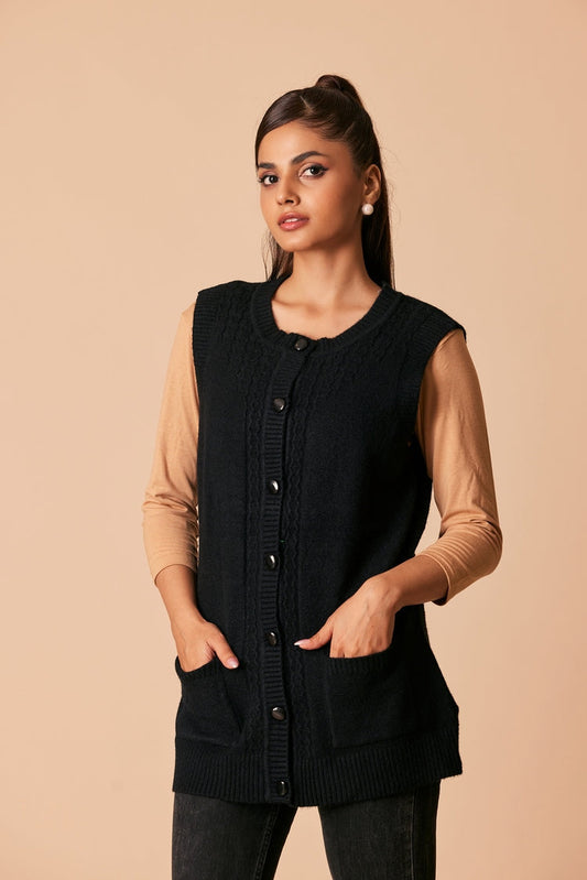 Ellena - Round Neck Cardigan Sweater